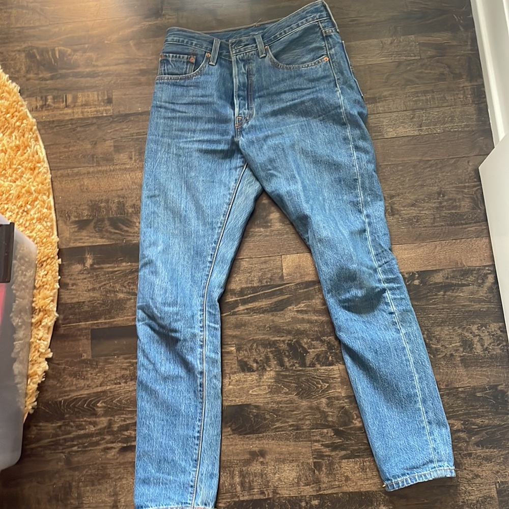 Levi’s 28x30 blue jeans. 501 skinny.